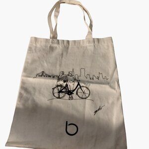 Blix Electric Bikes Canvas Tote Bag Cycle of Sweden Bicycle Art Cityscape